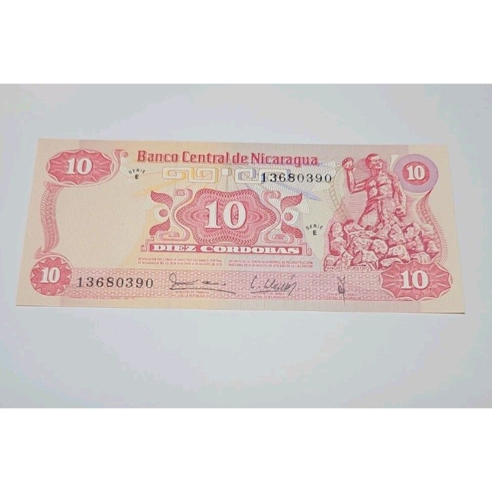 Nicaragua, 10 cordobas, 1979, P-134, E-Serie, UNC Miners